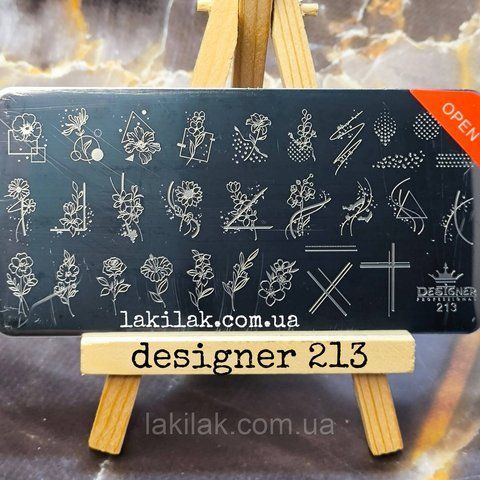 Пластина 213 для стемпинга Designer Professional (12х6см) plastina_designer_213 фото
