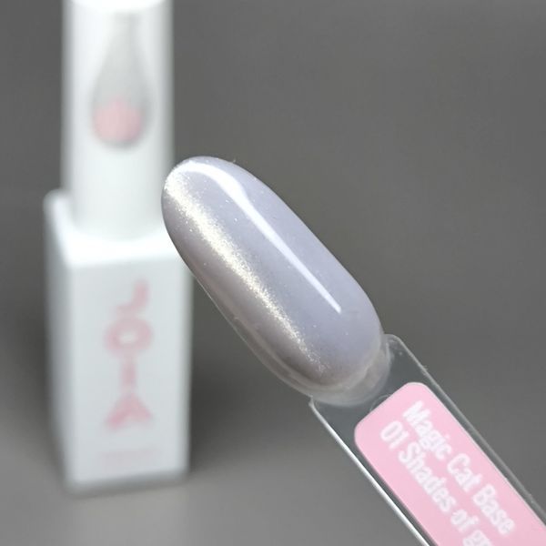 База для нігтів JOIA vegan Magic Cat Base 01 Shades of gray (з ефектом котячого ока) 8мл joia_magic_cat_base_01 фото