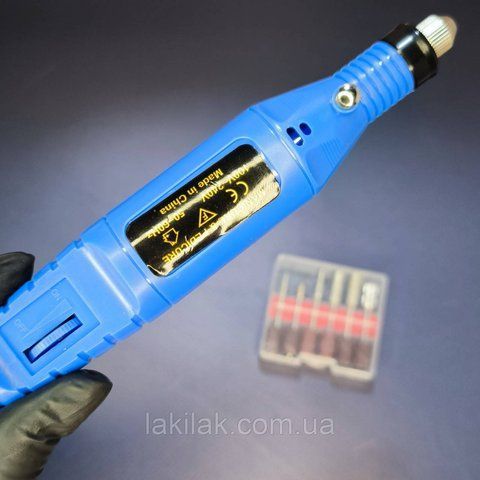 Синяя ручка-фрезер 10тис. об/мин, 9W для маникюра mini_frez_blue фото