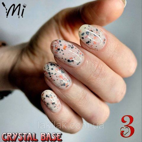 Crystal base Mi #3 (молочна база з червоною і чорною поталлю) 8мл Mi_base_crystal03_50ml фото