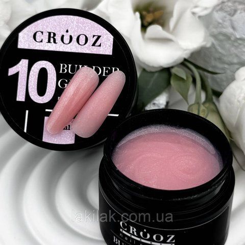Гель для нарощення нігтів Crooz Builder gel 10 (нюдовий з шимером) 15мл gel_crooz_builder_10_30ml фото