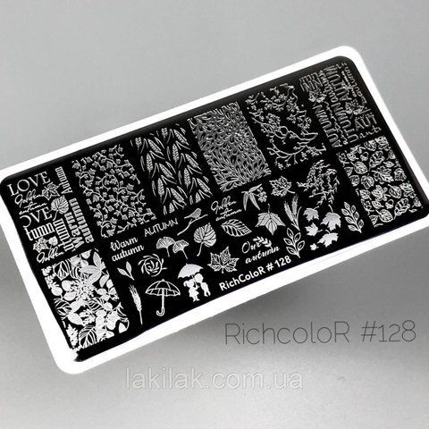 Пластина 128 для стемпинга RichColor (12х6см) plastina_richcolor_128 фото