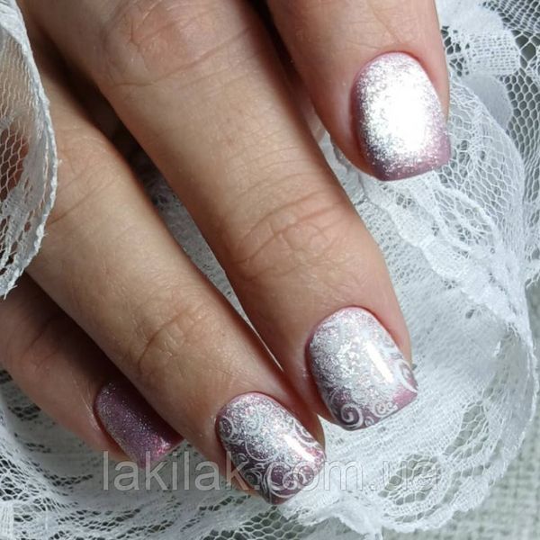 Гель-лак для нігтів Bee Nails 26D котяче око 15 (срібло з рожевим відблиском) 8мл bee_nails_cat_15 фото