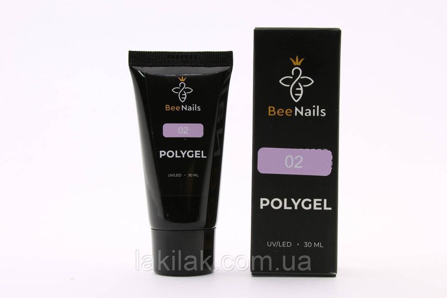 Полігель Bee Nails №02 (фіолетово-молочний) в тюбику 30мл polygel_bee_nails_02 фото