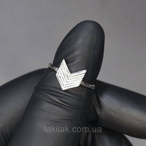 Каблучка #66 для фото нігтів (манікюру) колір срібло kilce66 фото