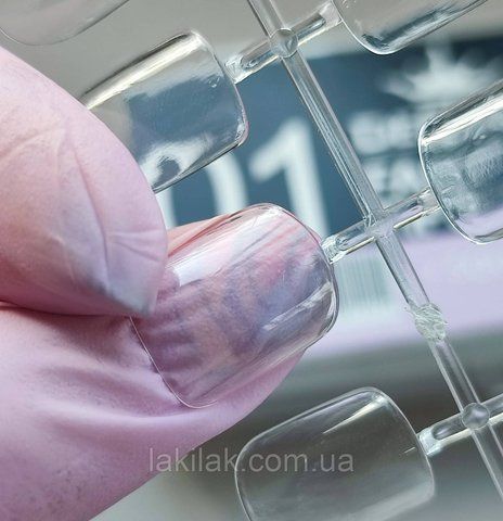 Гелеві тіпси для нарощення №01 24шт (маленький квадрат) tips_gel_24 фото