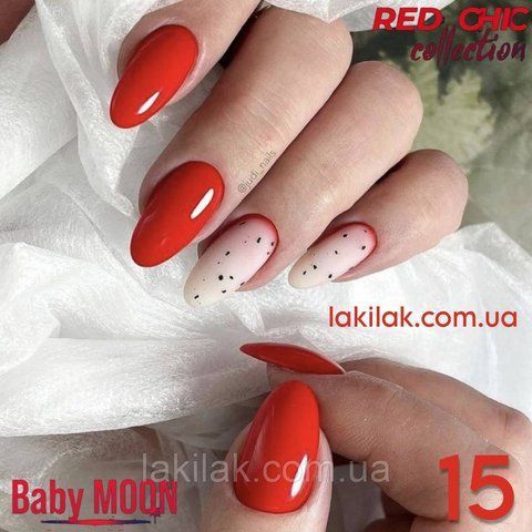 Гель-лак BABY MOON Red Chic №15 насичений морквяний, 6 мл baby_moon_red_chic_15 фото