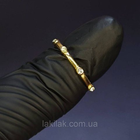 Каблучка #15 для фото нігтів (манікюру) колір золото kilce15 фото