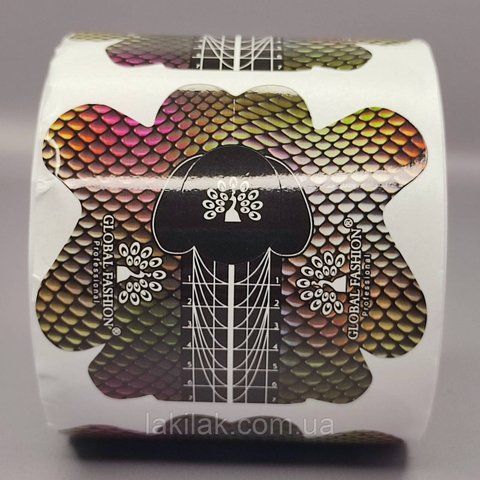 Формы для наращивания ногтей Global Fashion (змеинные) 10шт form_snake_300 фото