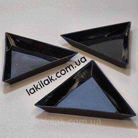 Пластиковий трикутник для страз і декору (чорний) trikutnik_black фото