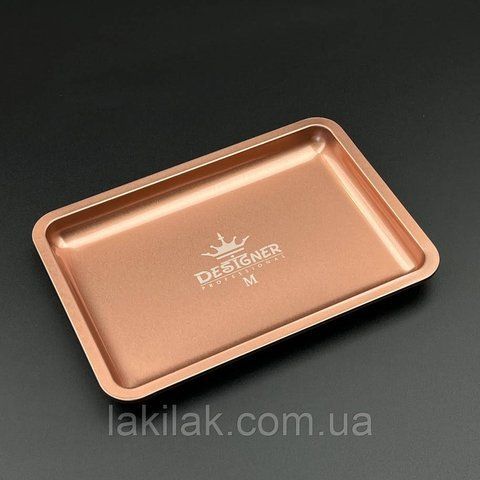 Лоток прямокутний для інструментів Designer (125 х 180 мм) колір бронзовий lotok_125x180_bronze фото