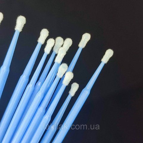 Сині мікробраші (аплікатори) 100шт у пакетику microbrush_paket_blue фото