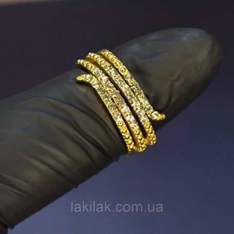Каблучка #17 для фото нігтів (манікюру) колір золото kilce17 фото
