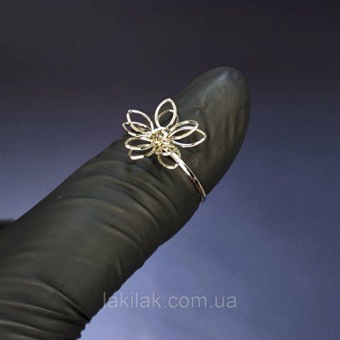 Каблучка #1 для фото нігтів (манікюру) колір срібло kilce01 фото