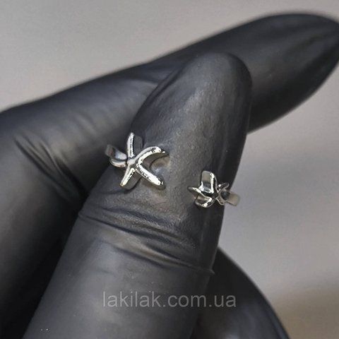 Каблучка #70 для фото нігтів (манікюру) колір срібло kilce70 фото