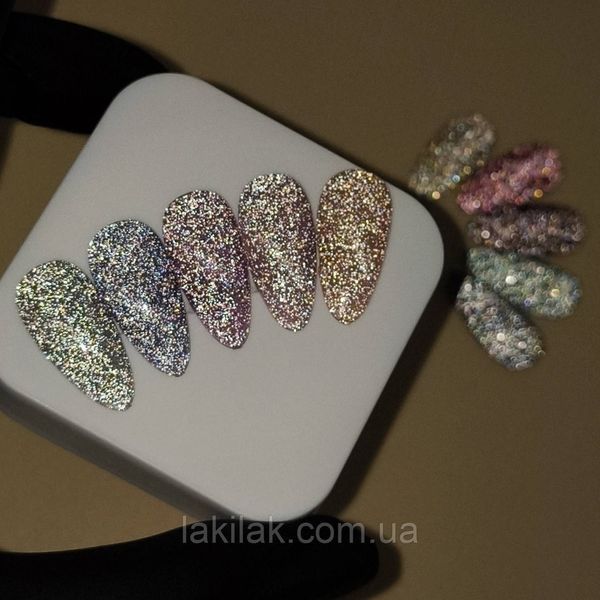 Светоотражающий гель-лак Bee Nails Nude Disco №6 с эффектом кошачего глаза 8мл bee_nails_NU_06 фото