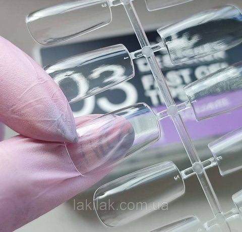 Гелеві тіпси для нарощення №03 24шт (великий квадрат) tips_gel_03_24 фото