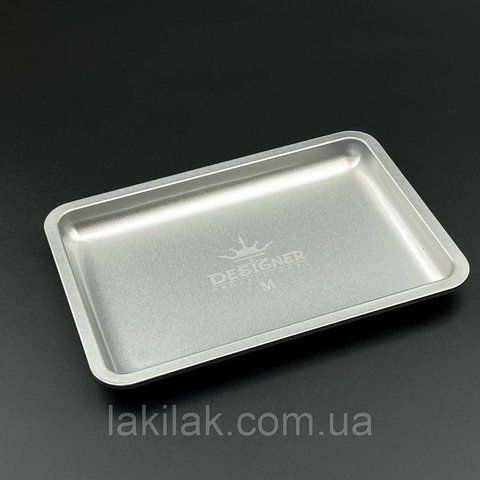 Лоток прямокутний для інструментів Designer (125 х 180 мм) колір срібний lotok_125x180_silver фото