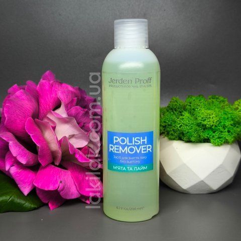 Средство для снятия лака без ацетона Jerden Proff Polish Remover Лайм и Мята 200мл JP_polish_remover_200ml фото