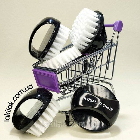 Мягкая черная щетка для удаления пыли с ногтей Global Fashion brush_round_black фото