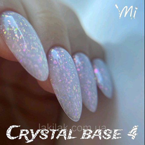 Crystal base Mi #4 (молочна база з різнокольоровими пластівцями юккі) 8мл Mi_base_crystal04_50ml фото