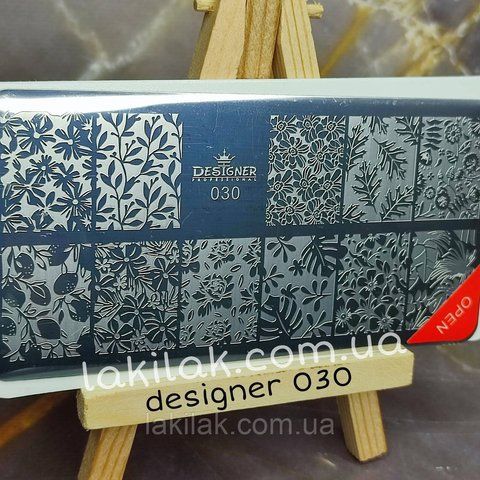 Пластина 030 для стемпінгу Designer Professional (12х6см) plastina_designer_030 фото