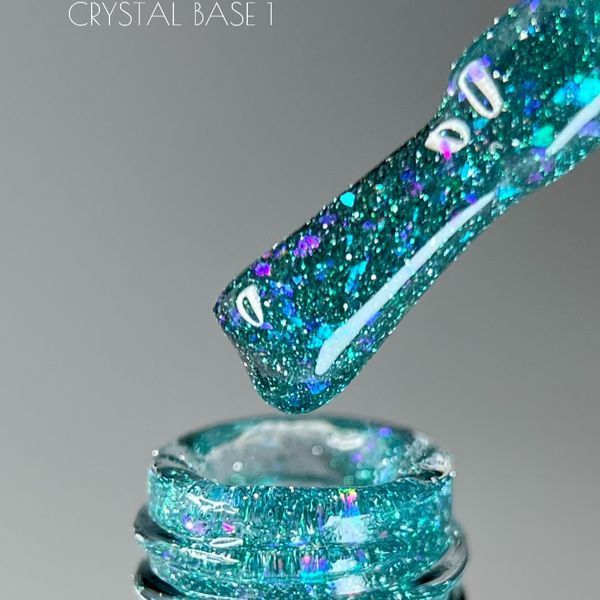 Светоотражающая база Crooz Crystal Base №01 (зеленая с блеском) 8мл crooz_base_crystal01_8ml фото