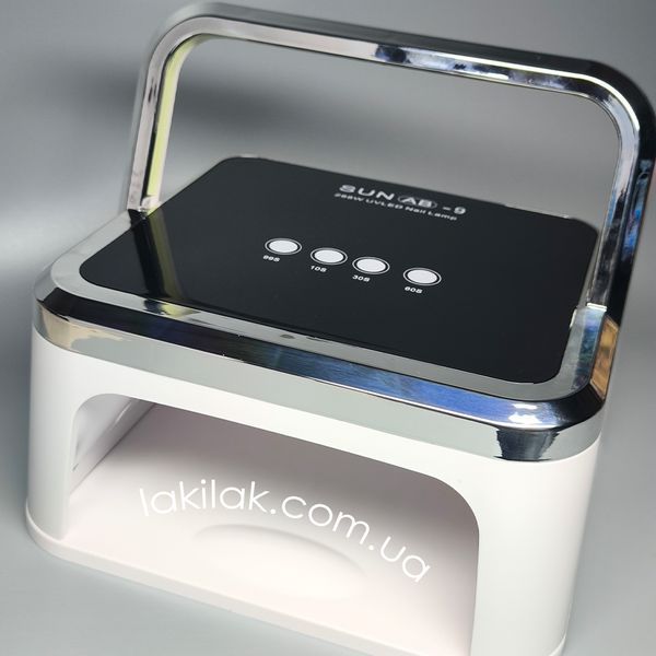 Лампа для нігтів SUN AB-9 288W (чорно-біла зі срібним ободком) lamp_sun_AB9_silver фото