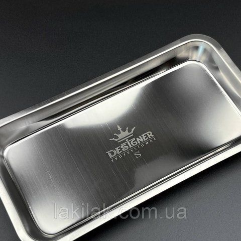 Лоток прямокутний для інструментів Designer (115 х 225 мм) колір срібний lotok_225 фото
