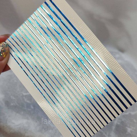 Блакитна гнучка стрічка для дизайну нігтів lenta_blue фото