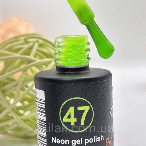 Гель-лак для нігтів Bee Nails 047 (неоновий салатовий) 8мл bee_nails_047 фото