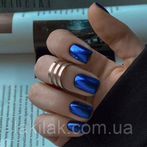 Дзеркальна втирка №4 (синяя) + аплікатор vtirka_designer_04 фото