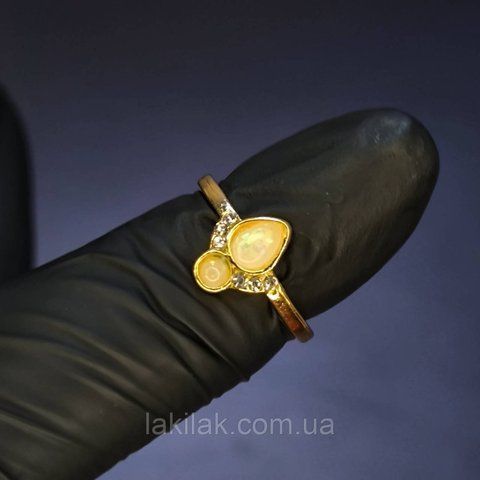 Кольцо #22 для фото ногтей (маникюра) цвет золото kilce22 фото