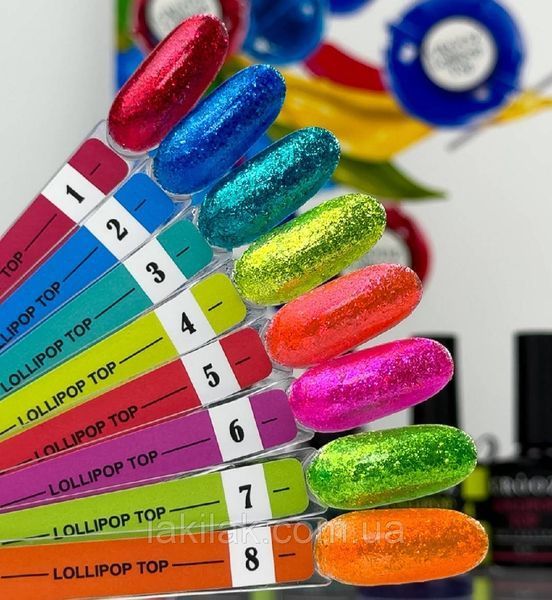 Витражный топ Crooz Lolipop Top №3 (яскравий бірюзовий із легким неоновим підтоном) 8мл top_crooz_lolipop_03 фото