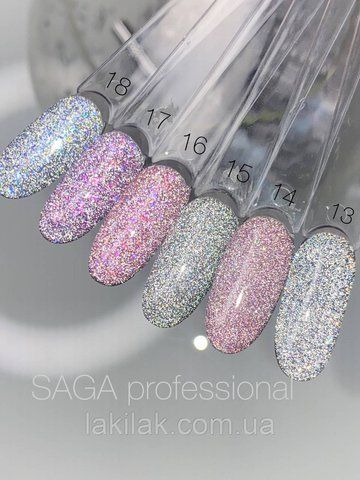 Світловідбиваючий гель-лак SAGA 13 Fiery 9мл saga_fiery_13 фото