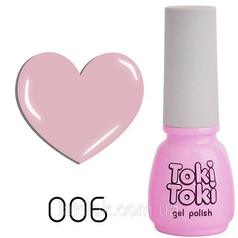 Гель-лак Toki-Toki № 006 світлий пудрово-рожевий 5мл tokitoki_006 фото