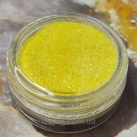 Жовтий дрібний глітер для декору нігтів (повна баночка) decor_glitter_yellow фото