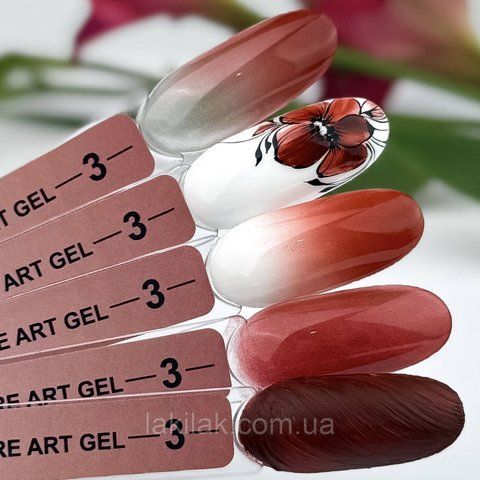Гель-фарба для омбре Crooz Art gel ombre № 03 (червоний винний) 3мл crooz_ombre_03 фото