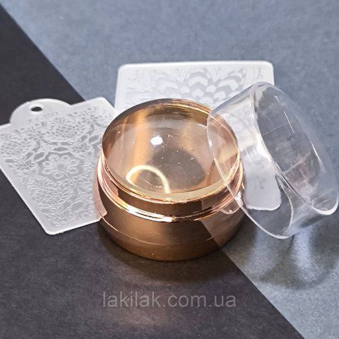 Силіконовий штамп для стемпінга (рожеве золото, маленький) stamp_small_pinkgold фото