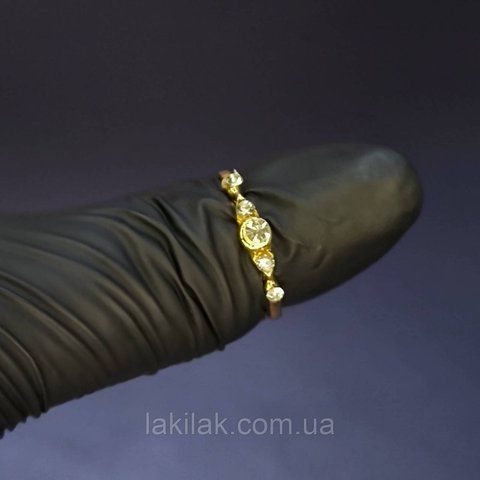 Кольцо #25 для фото ногтей (маникюра) цвет золото kilce25 фото