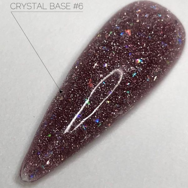 Світловідбивна база Crooz Crystal Base №06 (бузково-рожева з блиском) 8мл crooz_base_crystal06_8ml фото