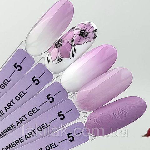 Гель-фарба для омбре Crooz Art gel ombre № 05 (світлий рожево-ліловий) 3мл crooz_ombre_05 фото