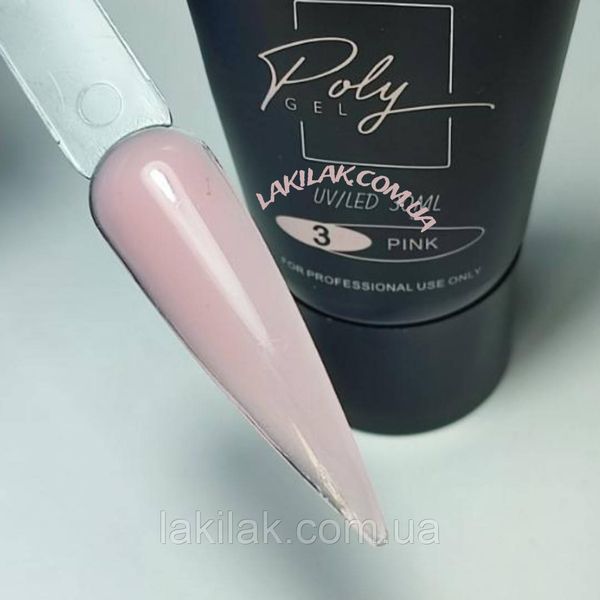 Полігель Designer №3 Pink (в тюбике) 30мл polygel_designer_03 фото