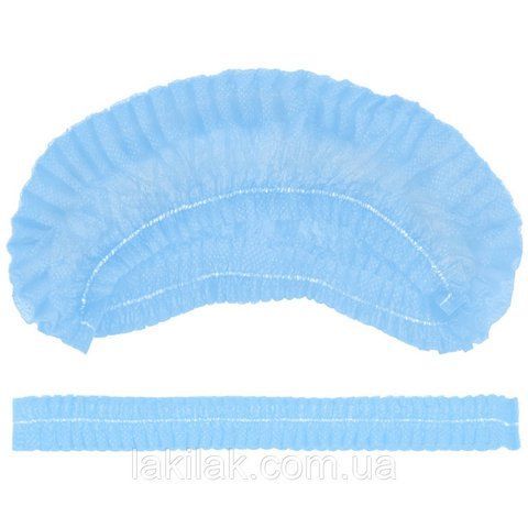 Одноразові шапочки (спанбонд) 10шт shapki_blue_10pcs фото