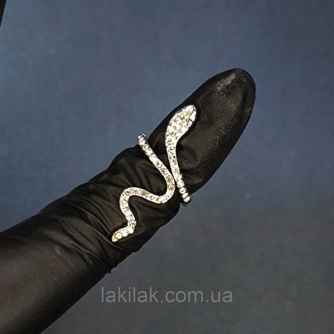 Каблучка #27 для фото нігтів (манікюру) колір срібло kilce27 фото