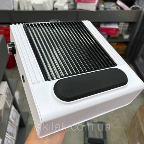 Настольная маникюрная вытяжка Simei 858-1 80W с многоразовым HEPA фильтром, белая vyt_simei-858-1_white фото
