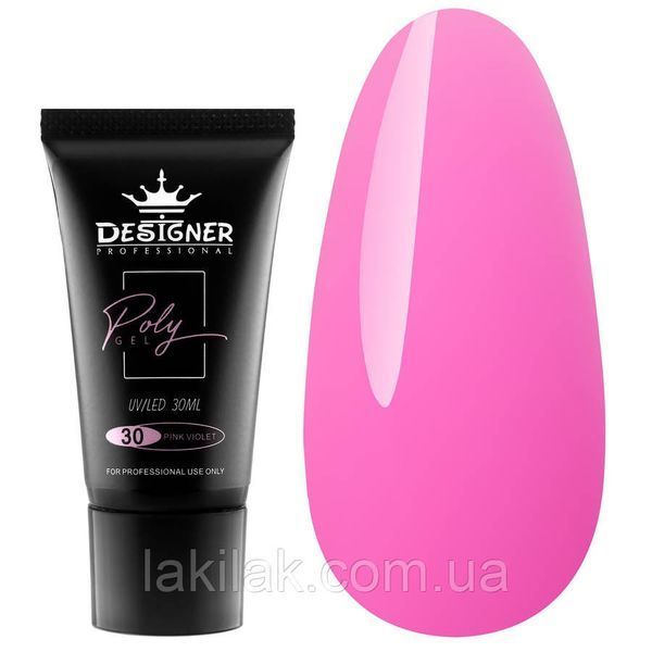 Полігель Designer №30 Pink Violet (у тюбику) 30мл polygel_designer_30 фото