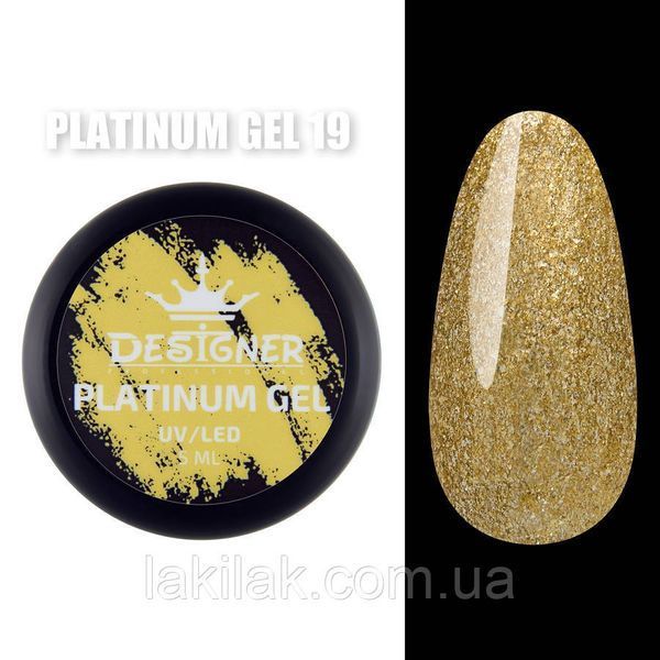 Гель-фарба P19 Designer Platinum Gel з блистками 5мл paint_designer_plat_19 фото