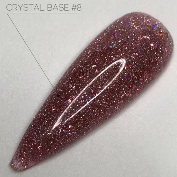 Світловідбивна база Crooz Crystal Base №08 (ніжно-рожева з блиском) 8мл crooz_base_crystal08_8ml фото