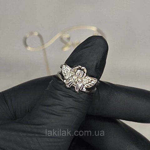 Каблучка #28 для фото нігтів (манікюру) колір срібло kilce28 фото